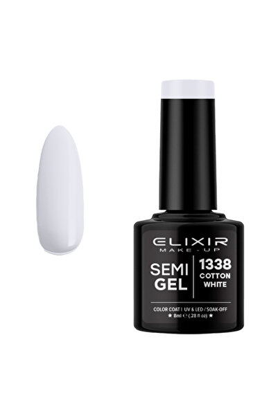 Elixir SEMIGEL ΗΜΙΜΟΝΙΜΟ ΒΕΡΝΙΚΙ ΝΥΧΙΩΝ 1338 COTTON White 8ML