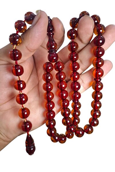Cekke Tesbih Original Fire Amber 11 mm Cekke Signed 45 Habbe Daily Use Prayer...