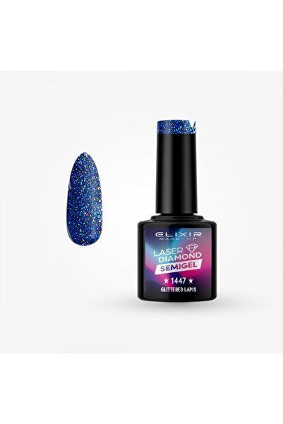 Elixir LASER DIAMOND SEMIGEL ΗΜΙΜΟΝΙΜΟ ΒΕΡΝΙΚΙ 1447 GLITTERed LAPIS 8ML