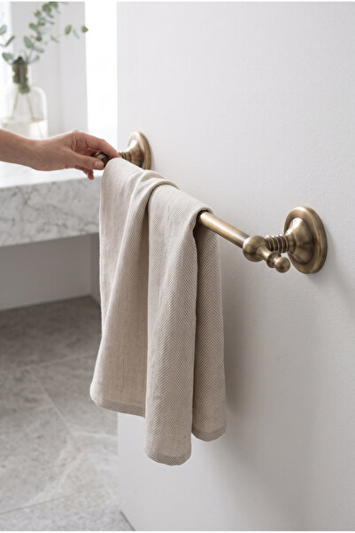 İSAOĞLU YAPI Antik Gold Retro Banyo Havluluk Pirinç Eskitme 5 Yıl Garantili U...