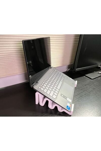 3D Dalgalı Tasarım Laptop Standı – Yükseltici Laptop Tutucu – Masaüstü Bilgis...
