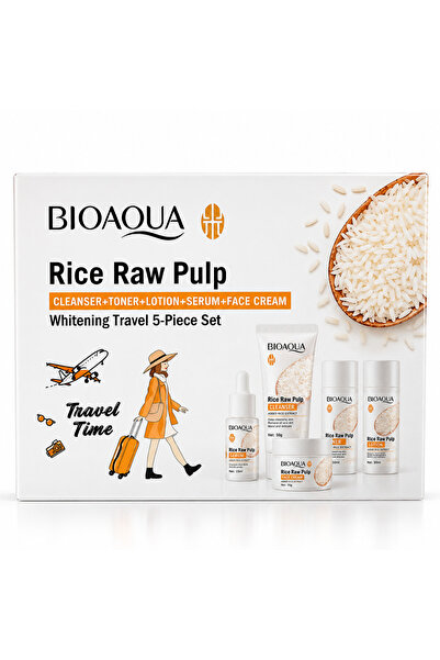 Bioaqua Set de călătorie pentru albire cu pulpă crudă de orez, 5 piese – Set ...