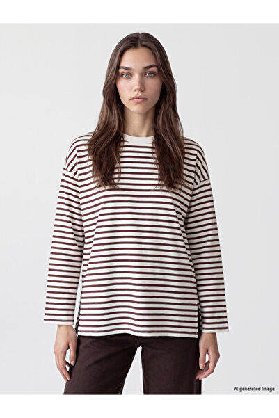 LC Waikiki Timeless Clothing & Timeless Choices Striped Loose Fit Women's Swe...