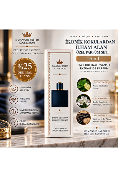 Genel Markalar 25 ml Erkek Parfüm – %25 Orijinal Esanslı Extrait de Parfum, F...