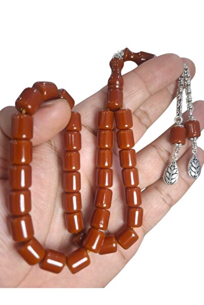 Cekke Tesbih Original Squeeze Amber 9*10 mm Burnt Tumbled Prayer Beads Suitab...