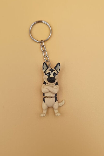 Rodopiva Cute German Shepherd (K9 Dog) with Movable Arms and Tied Arms Keycha...