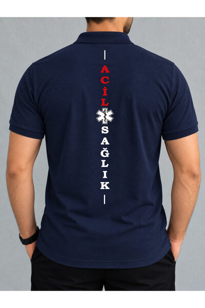 dafri 112 ACİL SAĞLIK POLO YAKA %100 PAMUKLU TİŞÖRT