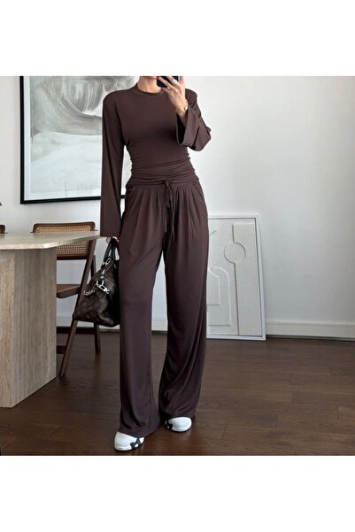 Butik Vatkalı Bluz Pantolon Takım