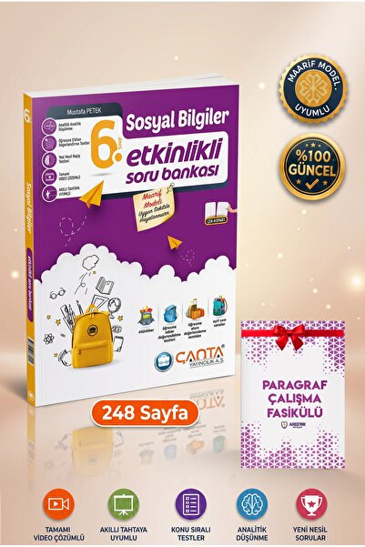 Çanta Yayınları 6.Sınıf Sosyal Bilgiler Soru Bankası Maarif Model Güncel Baskı