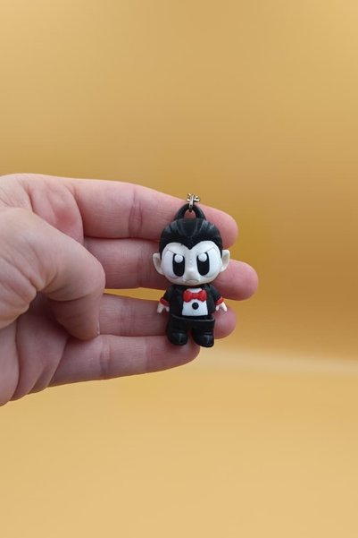 Rodopiva Movable Cute Gothic Vampire Figure Keychain (Dracula) Halloween