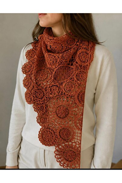 Payidar Hediyelik Lace-Detail Triangle Shawl/Scarf