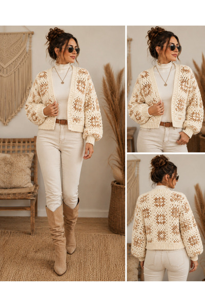 GNY TASARIM Motif Cardigan