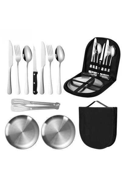 Munico 2 SET X 10 Parça Açık Hava Kamp Çatal Bıçak Kaşık Düzenleyici Mutfak Eşyası Piknik Taşınabilir