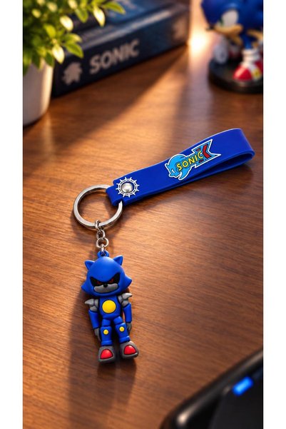 METE MUM Cute Character Figure Silicone Keychain with Strap, Bag Accessory, Car Key Decoration