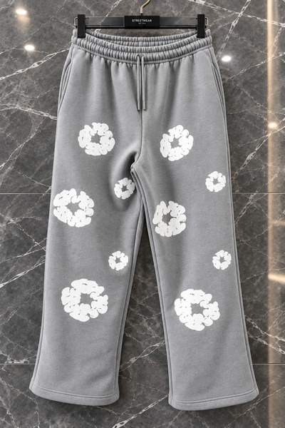 classy moda Unisex Oversize Sweatpants 3 Thread Raster Fabric 3D Puff Pattern...