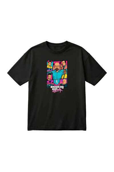 barsdepo Μπλουζάκι Unisex Oversize με ρετρό στάμπα με θέμα το Breaking Bad Vi...