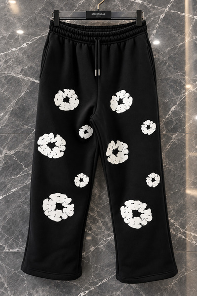 classy moda Unisex Oversize Sweatpants 3 Thread Raster Fabric 3D Puff Pattern...