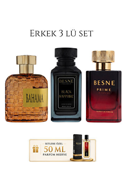besneparfum Besne bahama - black sapphire - prime intense 3 lü set