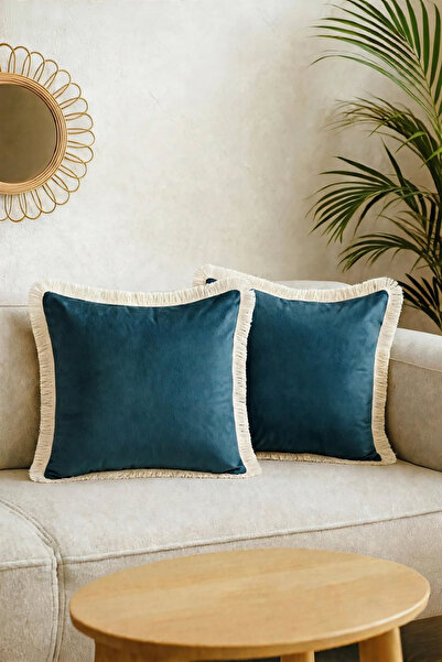 Vannes Home Luxury Velvet 2-Piece Decorative Throw Pillow Cover 45X45 cm