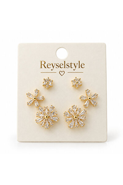 reyselstyle Zircon Stone Multi Luxury Steel Earrings