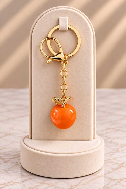 mdm style Apple Figured Bag Charm and Keychain Orange