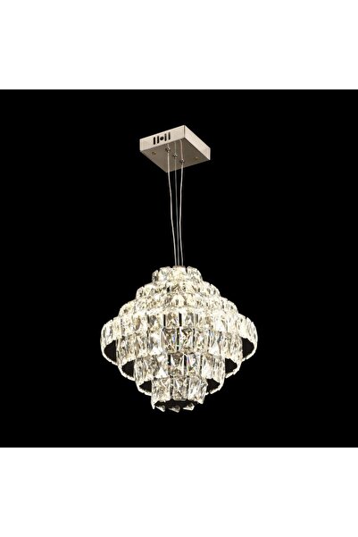 SELEXMO Candelabru Cristal Opal cu telecomanda, 60W, Diametru 35 cm, 3000K/40...