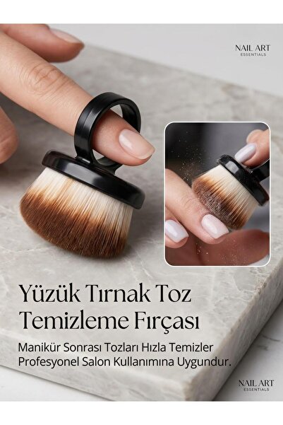 SEVRU Yüzük Tırnak Toz Temizleme Fırçası - Manikür Ve Protez Tırnak Sonrası T...