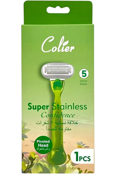 colier Women's shaving blade with 5 rust-resistant blades and a movable head