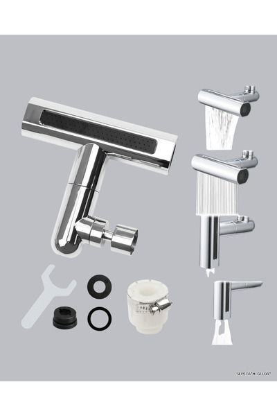ZERO LAND Spt-Gld 360 °   Rotatable Faucet Head with 4 Functions, Water-Savin...