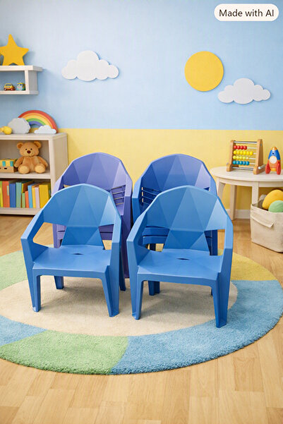 Generic Brand Children's Armchair Set - Colorful - Pack of 4 Comfortable and ...