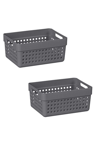 OEM Set Coduri de Depozitare din Plastic Antracit Perforate cu Manere 1,25L -...