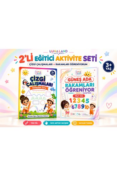 LunaLand Çizgi Çalışması & Rakamları Tanıyorum Aktivite Paketi
