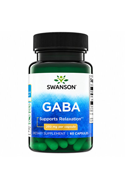 SWANSON GABA 250 mg 60 Kapsül Takviye Edici