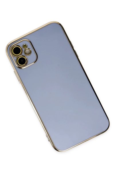 Genel Markalar iPhone 12 Uyumlu Kılıf Volet Silikon - Mavi