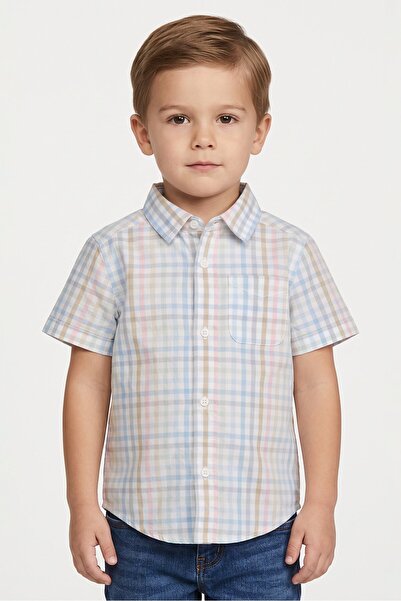 The Children's Place Toddlers Boy Checkered Short Sleeve Casual Shirt, Multic...