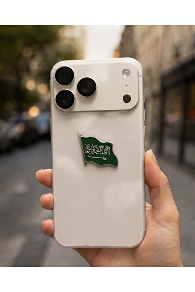 Zaytoon Suudi Arabistan Dalgalı Bayrak Telefon Sticker – 3D Metal Tasarım, Pr...