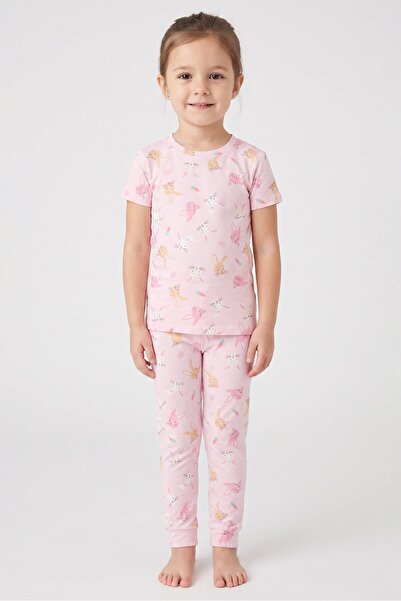 The Children's Place Toddlers Girl 2 Pieces Graphic Print Top And Pants Pyjam...