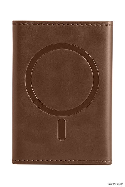 Joko Spt-Gld Tema Magsafe Leather Card Holder (15920) - Tan
