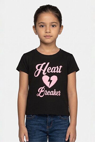The Children's Place Kids Girl Graphic Print Short Sleeve Top, Black