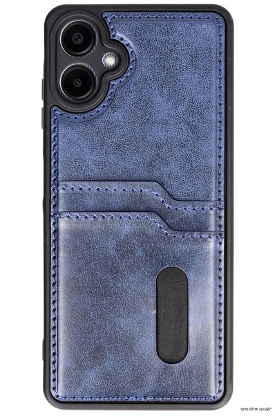 New Face Spt-Gld Newface Galaxy A06 Case Sara Leather Case with Business Card...