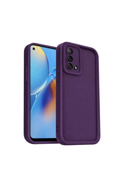 Genel Markalar Oppo A74 4G Uyumlu Kılıf Viera Silikon - Mürdüm