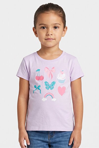 The Children's Place Kids Girl Crew Neck Short Sleeve Graphic Print T-Shirt, ...