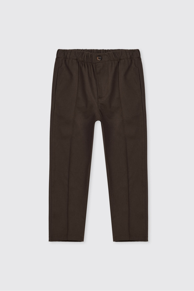 Panço Boy's Loose-Fitting Brown Trousers