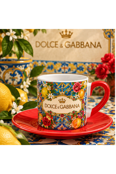 Fiasconaro Dolce & Gabbana Aion Casa Luxury D&G Patterned Set of 2 Turkish Co...