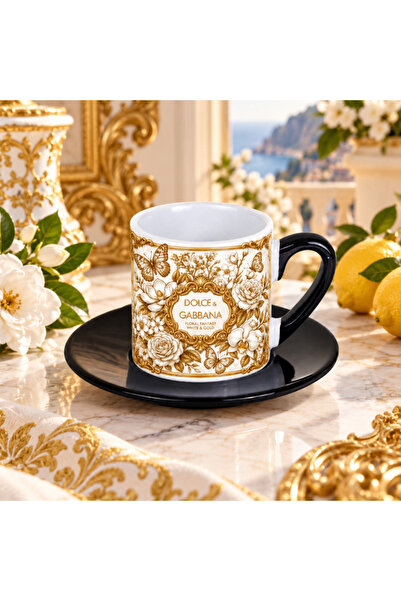 Fiasconaro Dolce & Gabbana Aion Casa Luxury D&G White Gold Floral Patterned 2...