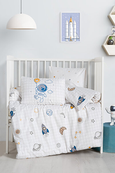 Maison Bebe Kz Baby Park Bedding Set 100% Cotton Ranforce 80X110 cm - Space