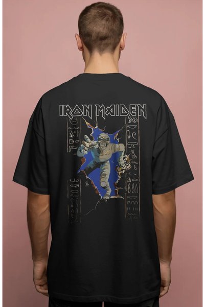 SEVBANO Iron Maiden Rock Metal Music Band Printed Unisex Oversize Premium T-S...