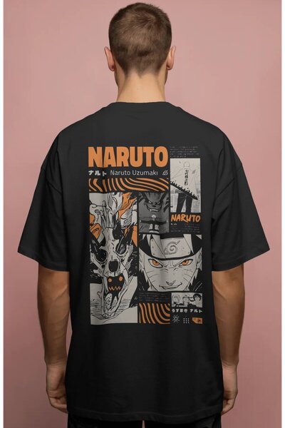 SEVBANO Naruto Uzumaki Anime Printed Unisex Oversize Premium T-Shirt