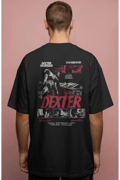 SEVBANO Μπλουζάκι Dexter Morgan με στάμπα της σειράς, Unisex, Oversize, Premium