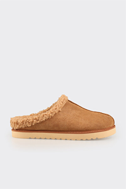 Elle Shoes Taba Deri Kadın Terlik